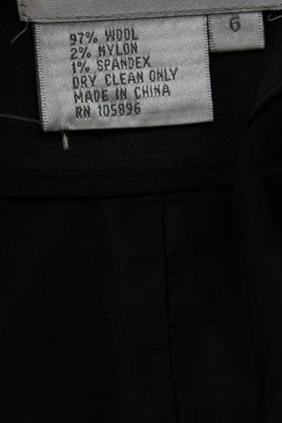 Worth Women Straight Pencil Black Wool Skirt Size 6