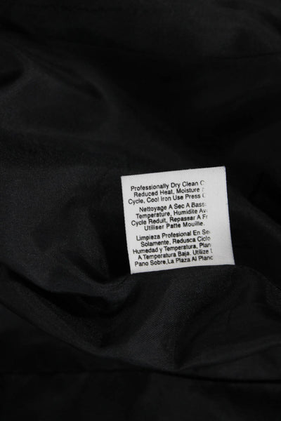 DKNY Womens Black Wool Pea Coat Button Size 10