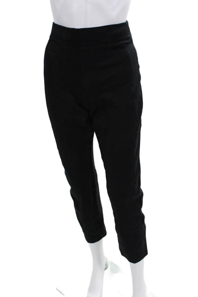 Spanx Womens Cropped Ankle Pants Black Size S