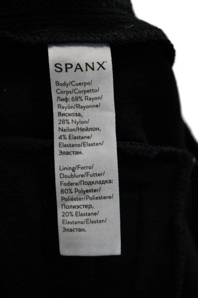 Spanx Womens Cropped Ankle Pants Black Size S