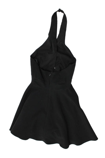 Milly Womens Fit & Flare Mini Dress Black Sleeveless Hook & Eye Size 8