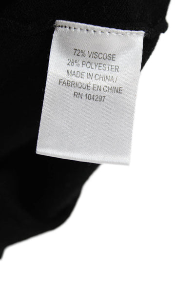 Milly Girls Long Sleeve Round Neck Zip Knit Top Black Size 10