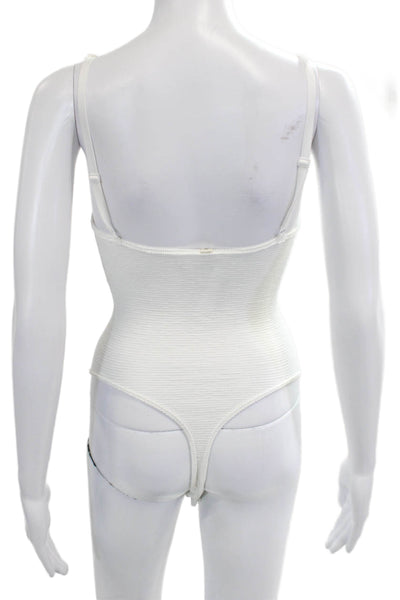 Intimately Free People Women White Polyamide Bodysuit Size M