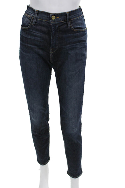 Frame Womens Skinny Ankle Jeans Dark Blue Mid Rise Inseam 30 Size 29