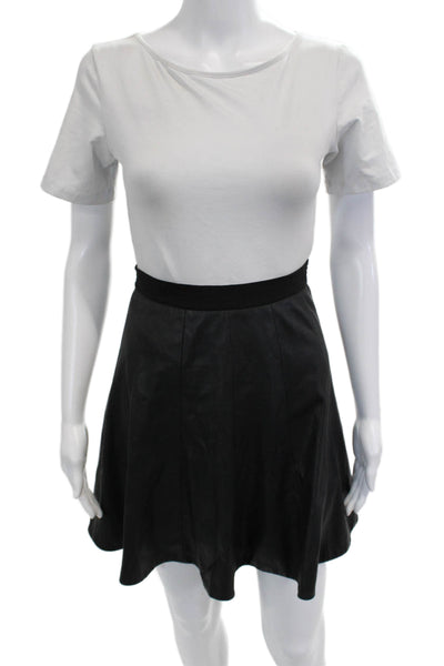 Rebecca Taylor Women A-Line Skater Skirt Black Size 0