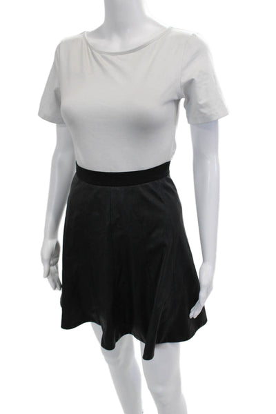Rebecca Taylor Women A-Line Skater Skirt Black Size 0