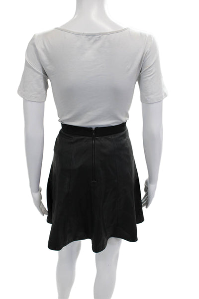 Rebecca Taylor Women A-Line Skater Skirt Black Size 0