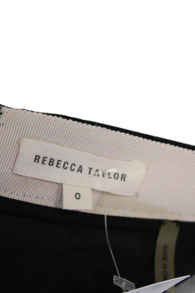 Rebecca Taylor Women A-Line Skater Skirt Black Size 0