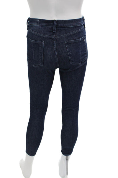 Rag & Bone Women Ankle Skinny Jeans Dark Blue Button Size 29