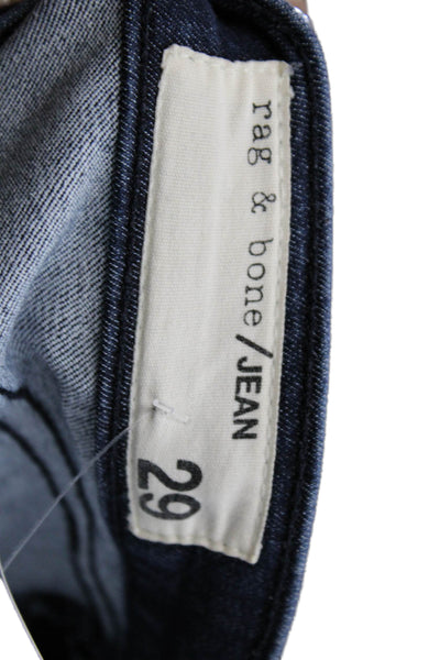Rag & Bone Women Ankle Skinny Jeans Dark Blue Button Size 29