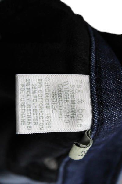 Rag & Bone Women Ankle Skinny Jeans Dark Blue Button Size 29