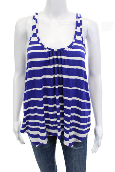 Ella Moss Womens Striped Blue Camisole Rayon Spandex Size S