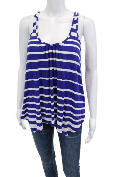 Ella Moss Womens Striped Blue Camisole Rayon Spandex Size S