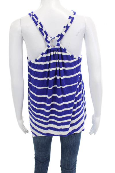 Ella Moss Womens Striped Blue Camisole Rayon Spandex Size S