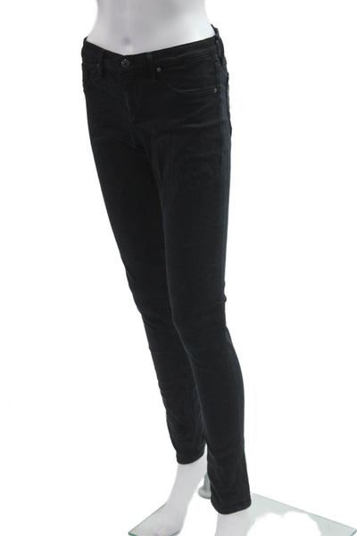 Adriano Goldschmied Women Skinny Black Mid Rise Jeans Size 27