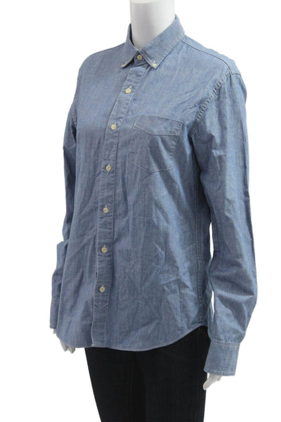 Bonobos Mens Button-Down Shirt Blue Cotton Collared Long Sleeve Size S