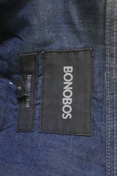 Bonobos Mens Button-Down Shirt Blue Cotton Collared Long Sleeve Size S