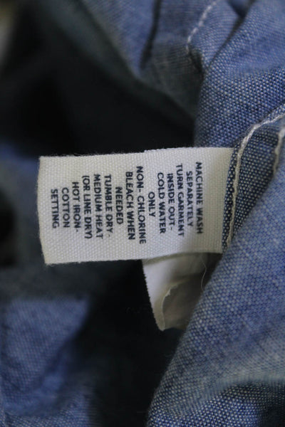 Bonobos Mens Button-Down Shirt Blue Cotton Collared Long Sleeve Size S