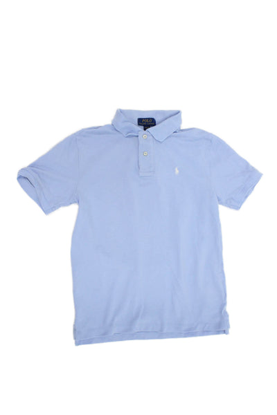 Polo Ralph Lauren Boys Short Sleeve Button Up Polo Shirt Blue Size L