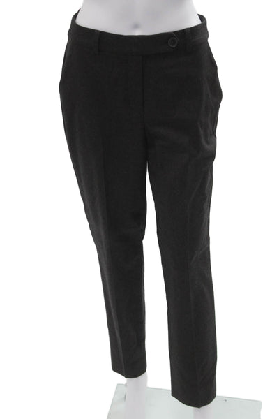 Brooks Brothers Womens Ankle Dress Pants Brown Wool Size 2
