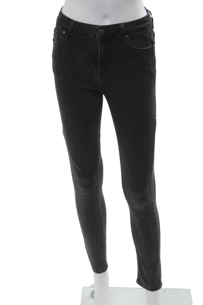 DSTLD Women Skinny Ankle Jeans Dark Gray High Rise Size 28