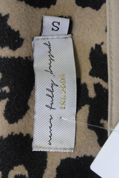Never Fully Dressed Women Beige Animal Print Straight Pencil Skirt Size S
