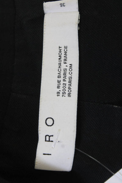 IRO Womens Jumpsuit Black V Neck Long Sleeve Size M