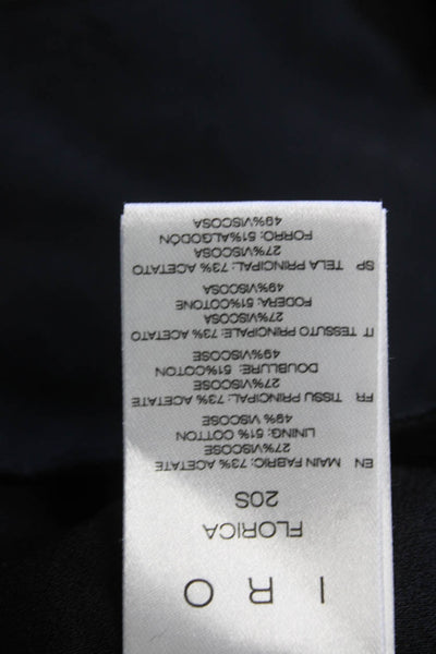 IRO Womens Jumpsuit Black V Neck Long Sleeve Size M