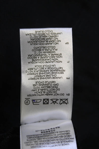 IRO Womens Jumpsuit Black V Neck Long Sleeve Size M