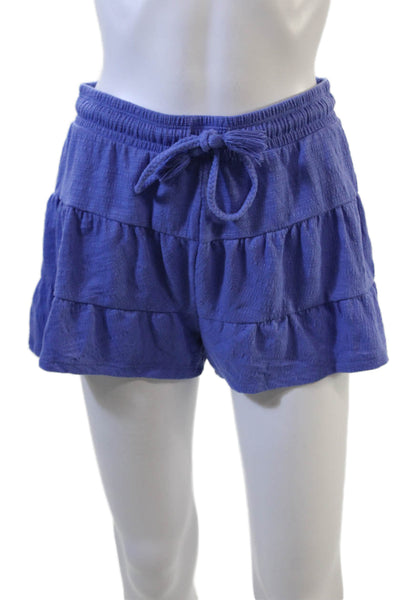 Z Supply Womens Textured Scoop Neck Sleeveless Pajama Set Purple Size XS S