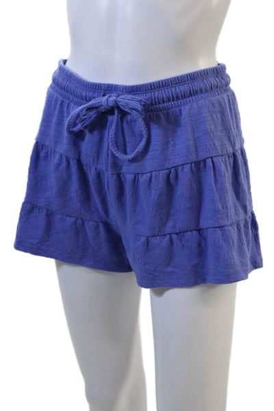 Z Supply Womens Textured Scoop Neck Sleeveless Pajama Set Purple Size XS S
