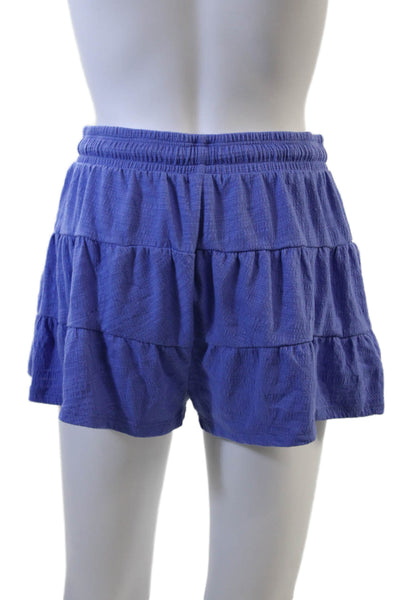 Z Supply Womens Textured Scoop Neck Sleeveless Pajama Set Purple Size XS S