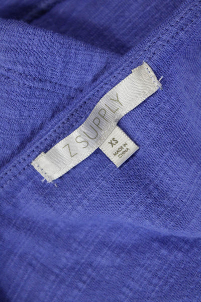 Z Supply Womens Textured Scoop Neck Sleeveless Pajama Set Purple Size XS S