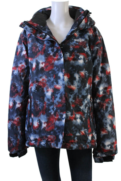Wantdo Women Puffer Jacket Black High Neck Drawstring Size XL