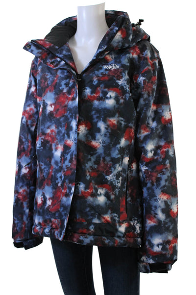 Wantdo Women Puffer Jacket Black High Neck Drawstring Size XL