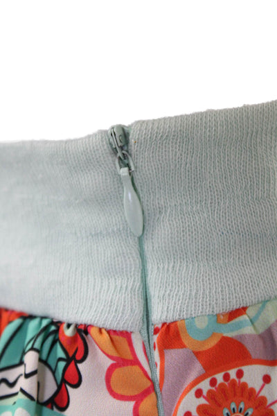 Vakko Women Paisley Sundress Light Blue Sleeveless Knee Length Size 36