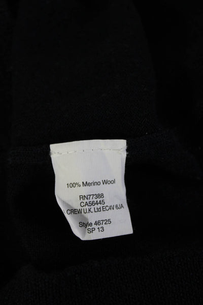J Crew Womens Dark Blue Merino Wool Pullover Sweater 3/4 Sleeve Size XS