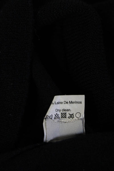 J Crew Womens Dark Blue Merino Wool Pullover Sweater 3/4 Sleeve Size XS