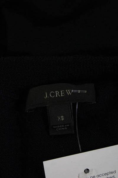 J Crew Womens Dark Blue Merino Wool Pullover Sweater 3/4 Sleeve Size XS