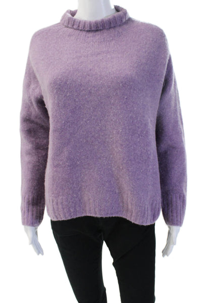 Knititude Unisex Purple Mock Neck Pullover Cashmere Blend Size S