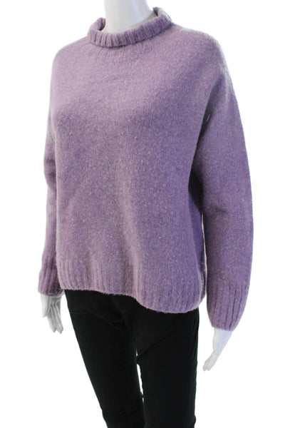 Knititude Unisex Purple Mock Neck Pullover Cashmere Blend Size S