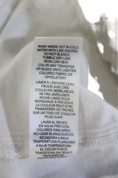 Frame Womens Designer Cropped Cargo Pants White Mid Rise Size 26