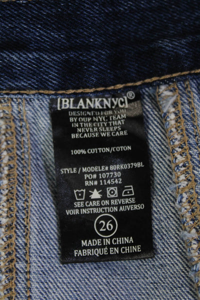 BLANKNYC Womens A-Line Mini Skirt Blue 100% Cotton Size 26
