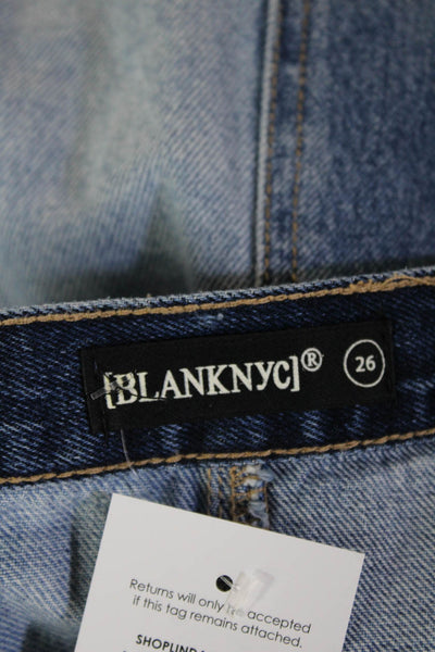 BLANKNYC Womens A-Line Mini Skirt Blue 100% Cotton Size 26
