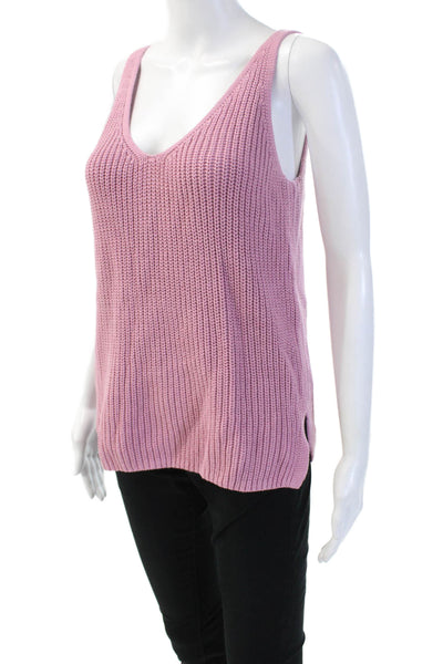 Banana Republic Womens Sleeveless V-Neck Cotton Tank Pink Size M