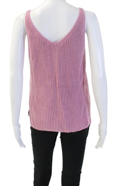 Banana Republic Womens Sleeveless V-Neck Cotton Tank Pink Size M