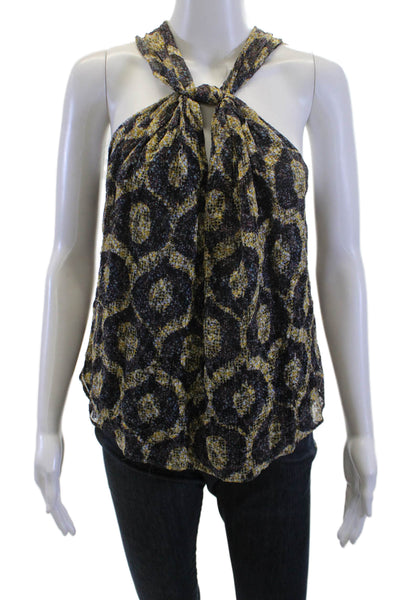 Isabel Marant Womens Sleeveless Animal Print Viscose Tank Black Size 38