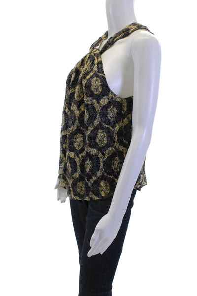 Isabel Marant Womens Sleeveless Animal Print Viscose Tank Black Size 38