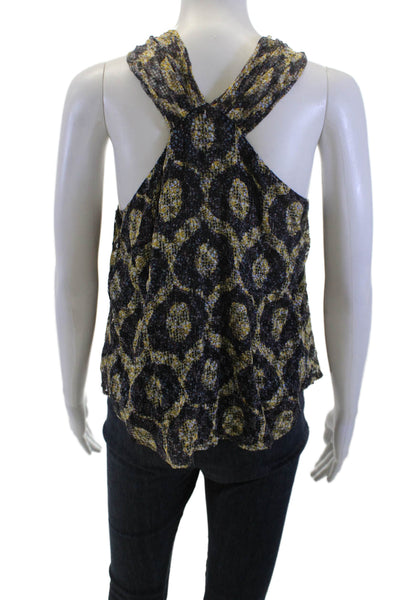 Isabel Marant Womens Sleeveless Animal Print Viscose Tank Black Size 38