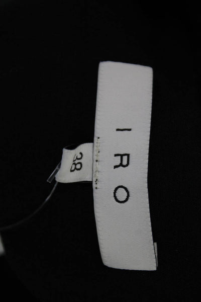 IRO Women Black Blazer Long Sleeve Button Round Neck Size 38